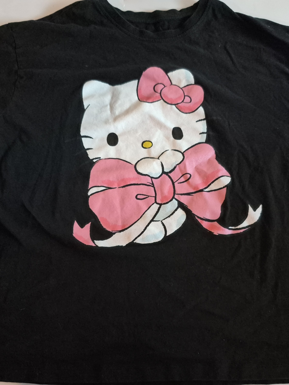 Hello Kitty Black Kids Tee with Pink Bow